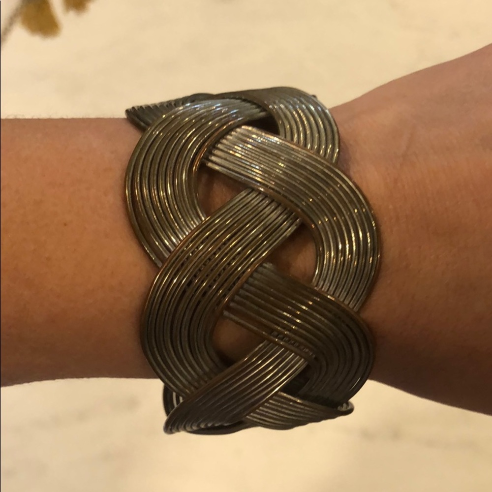 Vintage metal braided bracelet